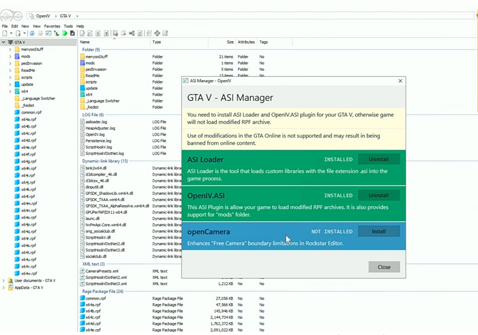 Install OpenIV Plugins foe GTA V on Windows Computer